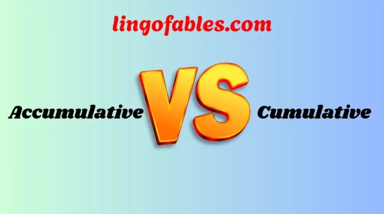 Accumulative vs Cumulative