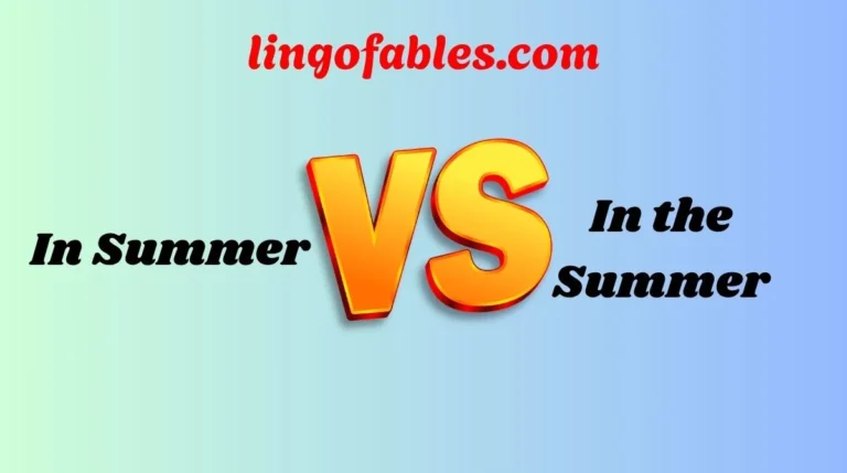 In Summer or In the Summer