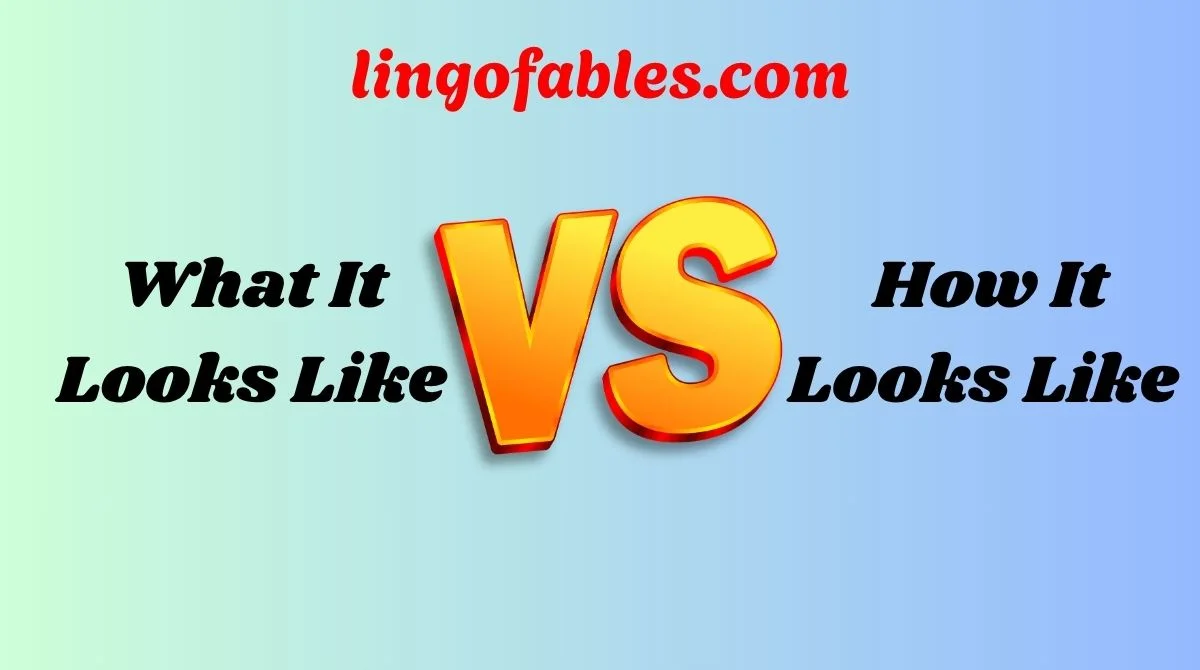 What It Looks Like vs How It Looks Like? Master the Correct English ...