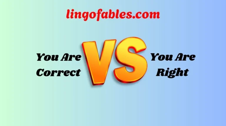 You Are Correct or You Are Right