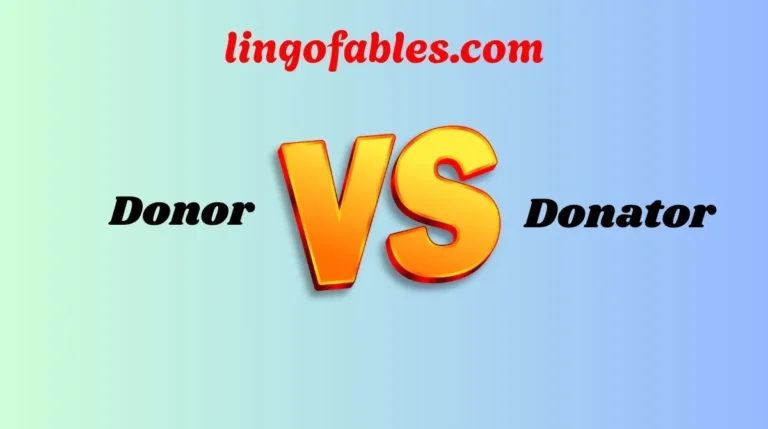 Donor vs Donator