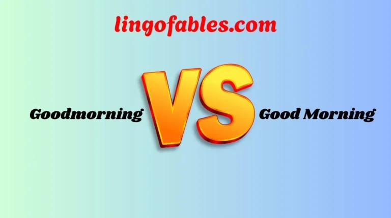 Goodmorning or Good Morning