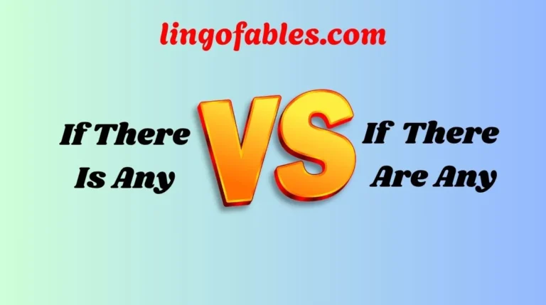If There Is Any vs If There Are Any