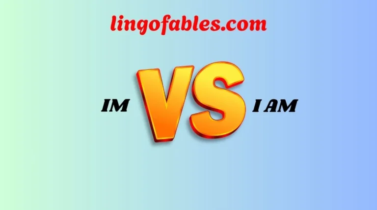 IM or I AM