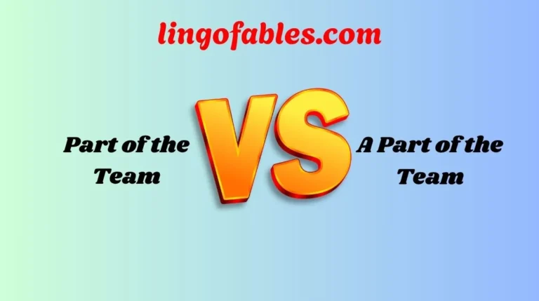 Part of the Team vs A Part of the Team