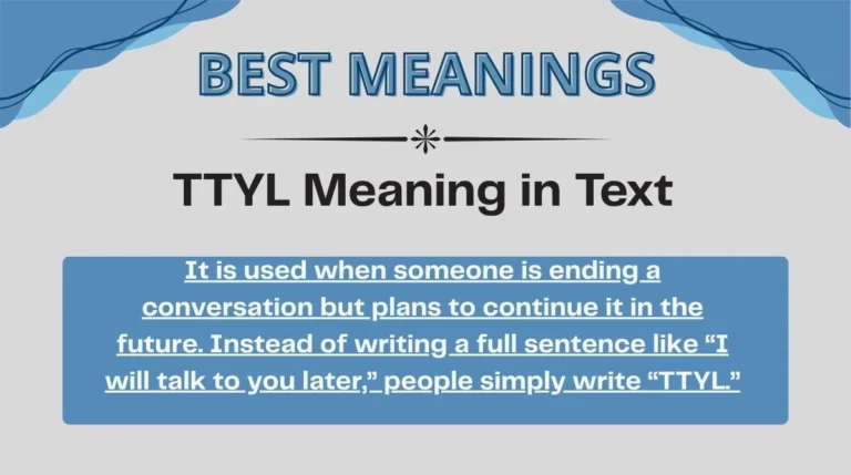 TTYL Meaning in Text
